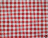 THE TABLECLOTH SHOP Red Gingham Vinyl Tablecloth Table Cover 2 Metres