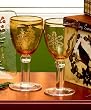 2 Assorted Birch Mountain Lodge Amber Tree & Snowflake White Wine Glasses - 12.3 oz. 2 Assorted Birch Mountain Lodge Amber Tree & Snowflake White Wine Glasses - 12.3 oz.