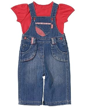 Denim dungarees set newborn
