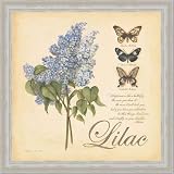 Happiness Is Like Butterfly Lilac Sign Art Print Framed