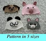 Baby Animal Hats 2 Crochet Pattern 175 USA