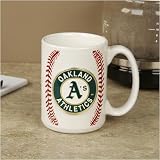 Oakland Athletics Pewter Logo Baseball Coffee Mug