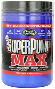 Gaspari Nutrition Super Pump Max, Fruit Punch, 1.41-Pounds