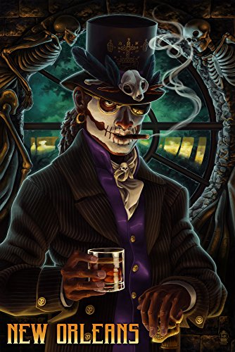 Baron Samedi Voodoo - New Orleans, Louisiana (9x12 Art Print, Wall Decor Travel Poster)