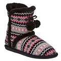 Women's Chasity Sweater Bootie Slippers - Black