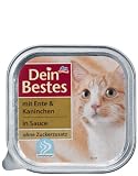 Dein Bestes Katze Multi-Pack 8x100g mit Ente & Kaninchen, 2er Pack