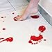 Youbedo Soft and Fluffy Blood Bath Bloody Rug Creative Blood-smeared Footprints Bath Mat