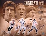 Archie, Peyton and Eli Manning - Generations Collage - Autographed 16x20 Photograph