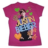 JUSTIN BIEBER - FELT PEN REMIX - YOUTH GIRLS T-SHIRT (Youth 14/16)