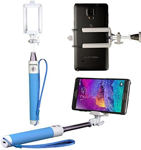 Selfie Stick, OPTIKAL SelfiePAL Snapshot Wireless Bluetooth Remote Shutter Stick with Mount Clamp for Various Devices (iPhone 6, 6 Plus, 5, 5S, Note 4, 3, HTC One) - Blue