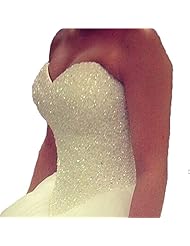 Sweetheart Lace-Up Beaded Chiffon/Tulle 2016   Ball Gown Evening Dress/Bridesmaid Dress/Prom Dress/Party Dress/Wedding Dress 