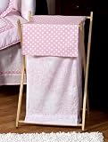 Baby and Kids Clothes Pink French Toile and Polka Dot Laundry Hamper by JoJo