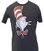 Cat In The Hat I Know A Lot Of Good Tricks Men's Black Vintage T-shirt
