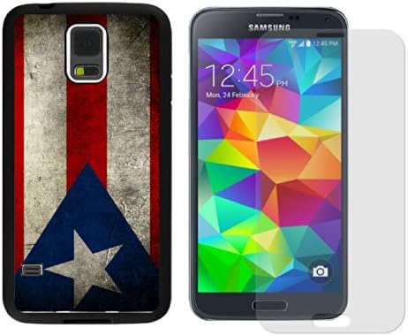 Galaxy S5 Case, Nation of Puerto Rico Flag Case for Galaxy S5 / Galaxy Sv / Galaxy S V Case - Free Screen Protector