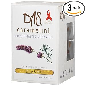 Das Caramelini French Salted Caramels, Classic, 4-Ounce Boxes (Pack of 3) by Das Caramelini