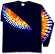 Sundog Navy Rainbow Long Sleeve tie-Dye Tee