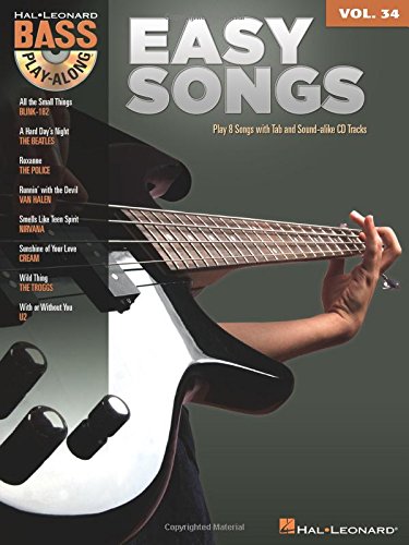 easy songs bass play along volume 34
