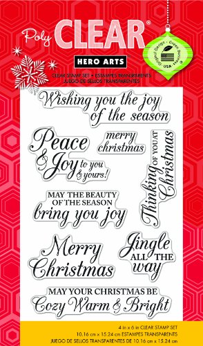Hero Arts Merry Christmas Message Clear Stamps