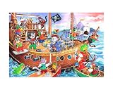 from The Emporium Puzzles Deluxe Childrens Jigsaw - KidzJigz 80 Piece Fun Jigsaw Puzzle - Pirates Ahoy