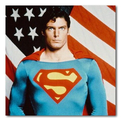 Christopher Reeve Color Box Canvas Print - Gallery Wrapped - (12x12 Inches - Superman)