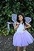 Purple Fairy Princess Tutu Wing Wand Set For Girls Dress up