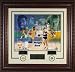 LARRY BIRD AND MAGIC JOHNSON - ENGRAVED SIGNATURE DISPLAY