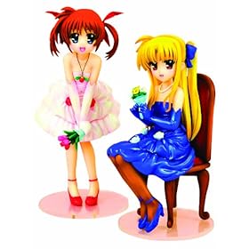  Kotobukiya Magical Girl Lyrical Nanoha Nanoha And Fate Ani-Statue (Dress Version)