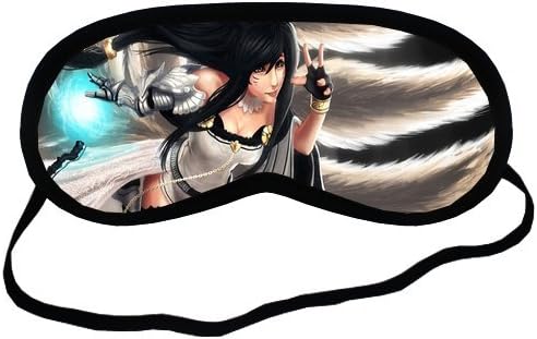 Sexy anime Ahri Sleeping Mask Comfortable Face Blindfold Cotton Soft Smooth Eyes Sleeping Mask Easy Carry For Travel or Office