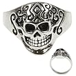 316L CASTING STAINLESS STEEL SKULL RING WIDTH: 22mm