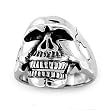 Sterling Silver Skull Ring - Sizes 9 to 14