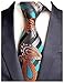 GUSLESON Striped and Paisley Necktie Mens Silk Tie for Wedding(0694-03)