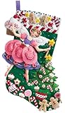 Bucilla 85431 18-Inch Christmas Stocking Felt Applique Kit, Sugar Plum Fairy