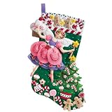 Bucilla Sugar Plum Fairy Stocking Felt Appliqué Kit, 18-Inches Long