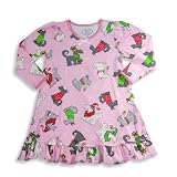 Sara's Prints - Girls Long Sleeve Nightgown, Pink, Red