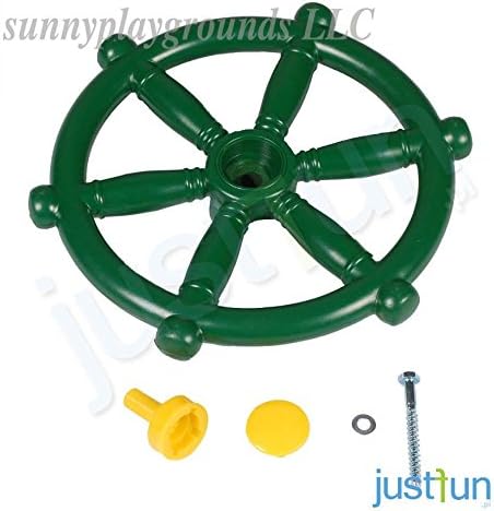 PLASTIC MARINE STEERING WHEEL GREEN-Outdoor and Indoor Playground Set Accessories For Kids