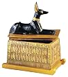Anubis Dog Treasure Box - Cold Cast Resin - 6" x 7"
