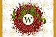 Monogram Holiday Wreath Floormat W Monogram Holiday Wreath Floormat W