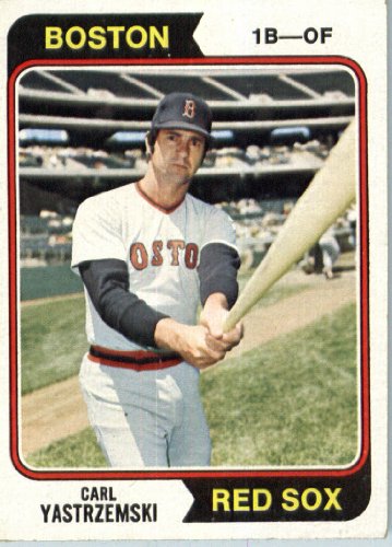 1974 Topps #280 Carl Yastrzemski Boston Red Sox Baseball Card In A Protective Screwdown Case