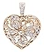 Vintage Style Two Tone Braided Heart Sterling title=