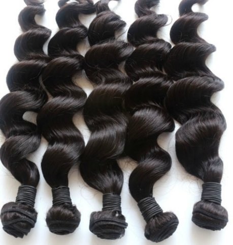 18 inch brazilian remy hair #1b natural wave 100% real human hair