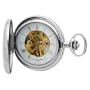 Charles-Hubert, Paris Sterling Silver Two-Tone Mechanical Pocket Watch