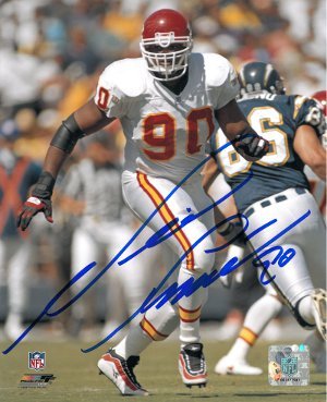 Neil Smith signed Kansas City Chiefs 8x10 Photo- Smith Hologram