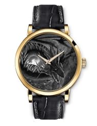 SPRAWL Aanalog Fashion Series Gold Ladies Watches of Genuine Black Leather Strap,Unique Wrist Watch for Women Girls Designed with Eye with a dragon head