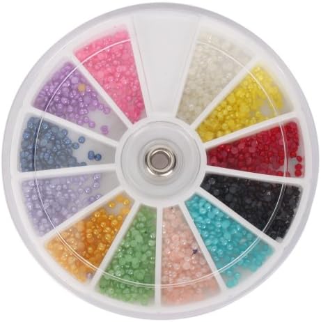 3 Wheels Combo Set Mixed Nail Art Glitter Tips Rhinestone