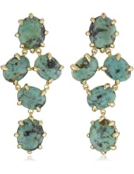 Isharya African Turquoise Claw Cluster Drop Earrings