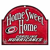 NHL Carolina Hurricanes 10-by-11 inch Wood Sign Home Sweet Home
