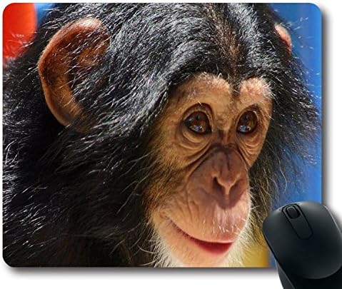 Mouse pad with Animal Chimpanzee Baby Image Size in 9 inch(220mm) X 7 inch(180mm)