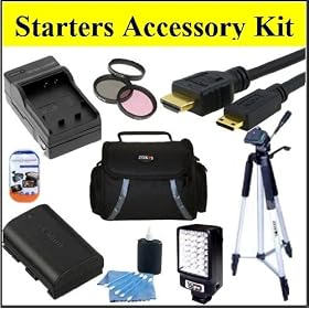 Starters Accessory Kit For Sony HDR-XR260V Handycam Camcorder - Includes Filter Kit + Replacement NP-FV70 Battery + Battery Charger +LED Video Light + Deluxe Case + 50 Tripod + Mini HDMI Cable & Much More!!
