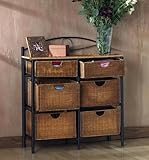 SEI Iron/Wicker Storage Chest