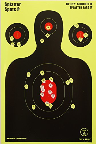 Splatter Spots Silhouette Targets, 12 x 18-Inch (10 Pieces)